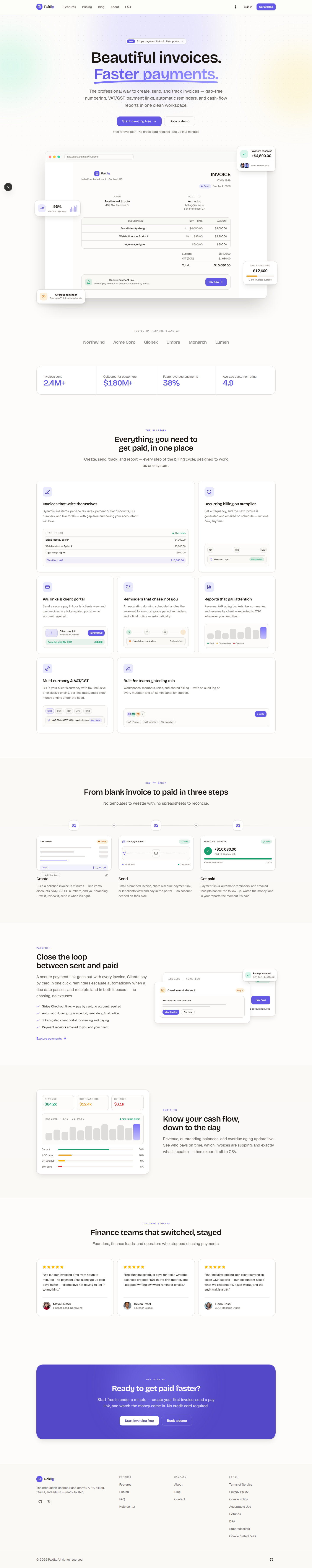 Paidly — Invoice Generator screenshot 1